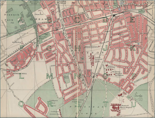 Map of Sutton, London